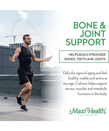 Maxi Health Chewable Calcium Complex with Vitamin D3 and Magnesium - 1000mg Daily Supplement for Bone, Teeth, and Joint Support - 180 Count Chews - Vanilla Flavor - Buy Online on GoSupps.com