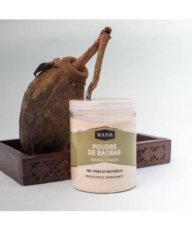WAAM Cosmetics Baobab Powder 100% pure and natural Fortifying and regenerating hair care 150g - Buy Online on GoSupps.com