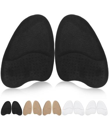 LALAFINA 6 Pairs Sole pad Shoe Filler Inserts Forefoot Cushion Toe Pads for high Heels Forefoot Insoles Front Palm Shoe Pads Heel Pads for Women Foot Cushions Spherical Miss Toe Cap Suede