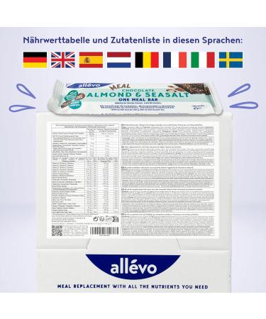 All vo One Meal Bar - Salted Almonds - 20 Low-Calorie Protein Bars for Weight Loss & Control - High Fiber & Vitamins - Buy Online on GoSupps.com