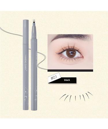 Double Tip Lower Lash Eyeliner - Smudge Proof Waterproof Lower Lash Liner - Quick-Drying Sweatproof Long Wear Eyeliner for Brown and Black Colors Hersil - Buy Online on GoSupps.com