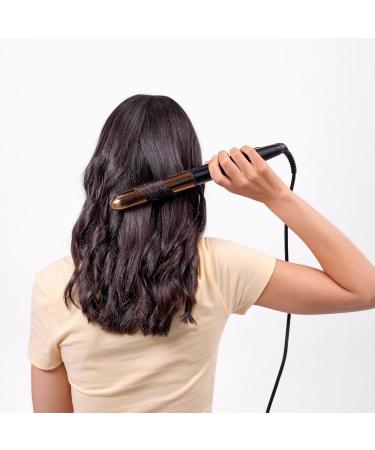 BaByliss Straight & Curl Brilliance 2-in-1 Straightener ST482E - Black & Copper | Premium Hair Styling for All Hair Types | International Shipping Available - Buy Online on GoSupps.com