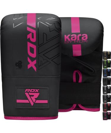 RDX Boxing Gloves for Kickboxing and Muay Thai Training Maya Hide Leather Kara Punching Bag Gloves for Martial Arts Sparring Boxing MMA Punching Gloves for Fitness Punching Sandbag (MULTI-WAY) Pink