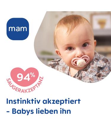 Buy Mam Perfect Day & Night Pacifiers 4-Set - Glow in Dark Tooth-Friendly Eco-Friendly with Box | Ideal for 16+ Months - Rabbit Flower Bird Designs - Buy Online on GoSupps.com