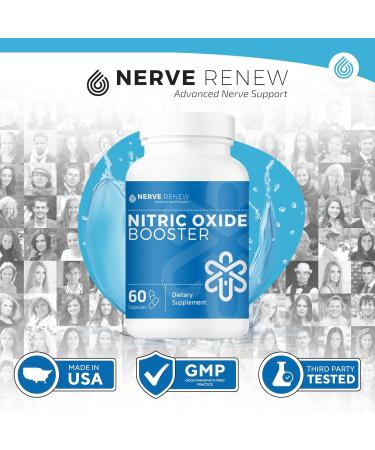 Nerve Renew Nitric Oxide Booster | Premium L Arginine Supplement for Complete Nerve Nourishment - 60 Capsules - Buy Online on GoSupps.com