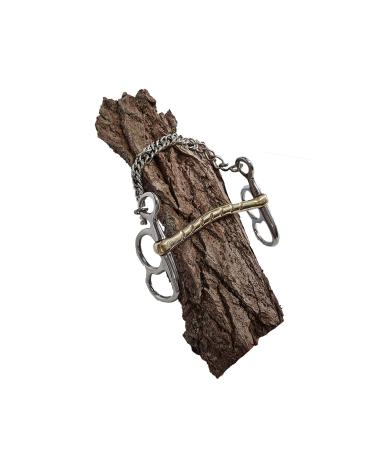 Esposita post bit 2 rings made of stainless steel - rod made of brass and grooved on one side (8.0cm - 14.5cm) 8.5cm