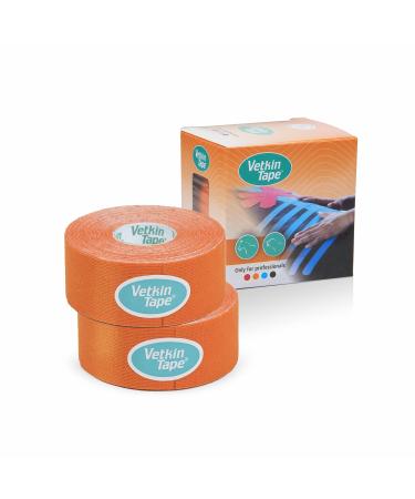 Vetkin Vetkintape Kinesiology tape for animals - (3cm*5m) |Kinesiotape for horses and dogs |Latex-free and T V-certified kinesiotapes |25%+ stronger acrylic adhesive layer (orange) - Buy Online on GoSupps.com