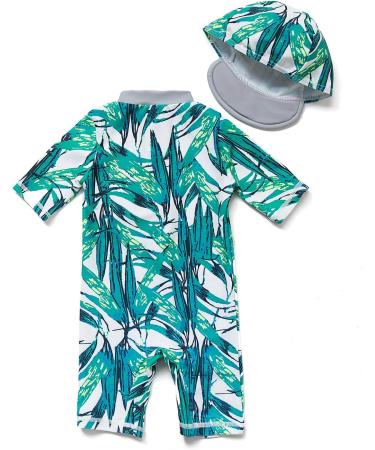 BONVERANO Baby Boys Swimsuit - Short-Sleeve UPF 50+ Sun Protection One Piece Swimwear, 9-12 Months - Buy Online on GoSupps.com