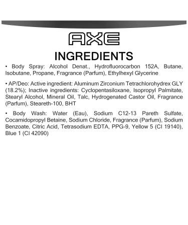 AXE Black Holiday Gift Set: Body Spray, Antiperspirant & Deodorant, Body Wash - 3 Count - Buy Online on GoSupps.com