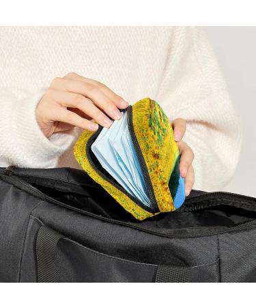 Sunflowers Sanitary Napkin Storage Bag - Portable Period Pouch for Women & Teens - Multi-colored - 1PC - Buy Online on GoSupps.com
