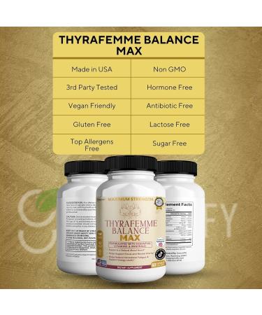 GREENVIFY Thyrafemme Balance Max Mood and Energy Support Supplement 60 Capsules 30-Day Supply with B-Complex Vitamins (1) - Buy Online on GoSupps.com