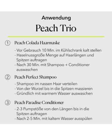 Pom lo+Co. Peach Trio: Moisturizing Vegan Hair Care Set - Shampoo Conditioner & Haarmask for Dry Hair - Buy Online on GoSupps.com