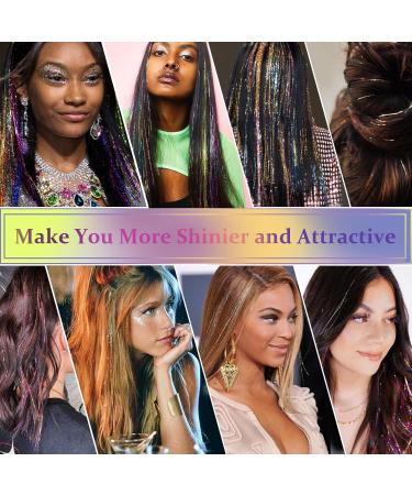 Hair Tinsel Hair Tinsel Kit with Tools Tinsel Hair Extensions 12 Colors 3200 Strands Glitter Hair Tinsel Heat Resistant 46 Inch Fairy Hair 12Colors-46Inch-3200Strands 12 Colors with kit - Buy Online on GoSupps.com
