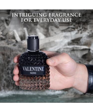 Valentine Nero for Men - Woody Aromatic Fragrance with Floral and Mineral Notes - Masculine Scent - 100ml - Buy Online on GoSupps.com