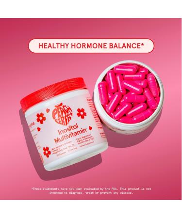 Peach Perfect Inositol Multivitamin Myo-Inositol & D-Chiro 40:1 Blend Omega-3 Vitamin D3 Magnesium Zinc Supports Women s Health Mood Energy Supplement 30 SVG Unflavored 180 Count (Pack of 1) - Buy Online on GoSupps.com