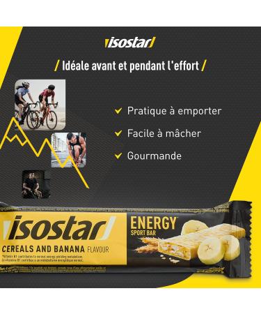 Isostar Sport Energy Banana Bars - Pack of 30 Energy Nutrition Bars - 30 x 40 g - Buy Online on GoSupps.com
