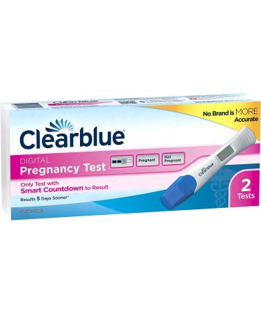 Clearblue Digital Pregnancy Test with Smart Countdown - 2 Pack | Accurate & Easy to Use - Buy Online on GoSupps.com