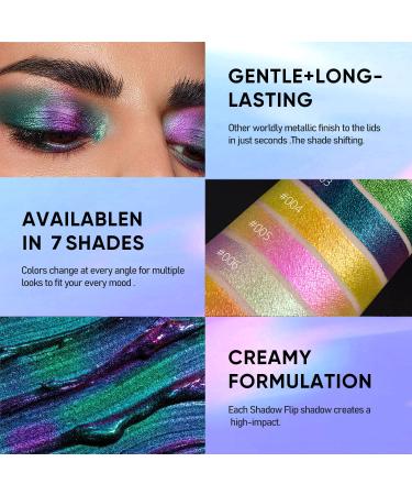 Maki Yika Liquid Glitter Eyeshadow Set - Chameleon Color Shifting, Highly Pigmented, Long-Lasting Metallic Eye Look - Twilight, Dawn, Aurora (1+3+6) - Buy Online on GoSupps.com