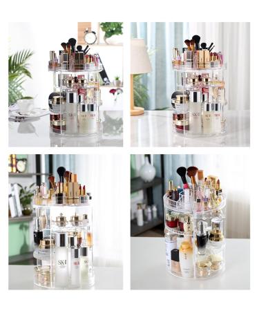 Boxalls 360 Rotatable Makeup Organizer - Large 8-Layer Skincare & Cosmetics Storage - Transparent Beauty Carousel for Perfumes & Makeup - International Shipping Available - Buy Online on GoSupps.com