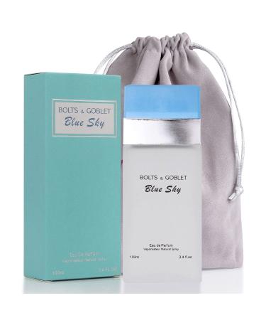 NovoGlow Blue Sky for Women - Aromatic Scents with finest oils for Men and Women - Enchanting Fragrance with Fruity Floral Scent - 3.4oz Bottle Complete with Shiny Suede Pouch