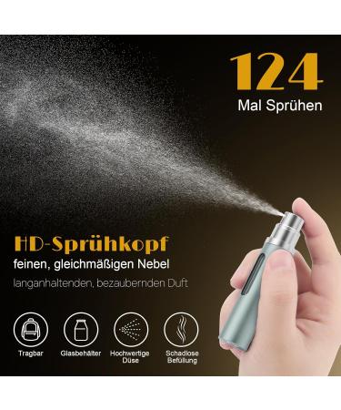 JAYZUUM Perfume Atomiser Refillable Perfume Atomiser for on the Go Portable Mini Spray Bottle 10 ml Grey - Buy Online on GoSupps.com