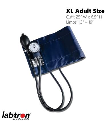 Labtron Adult XL Cuff Aneroid Sphygmomanometer - Blue/White Large Adult Pressure Monitor - Buy Online on GoSupps.com
