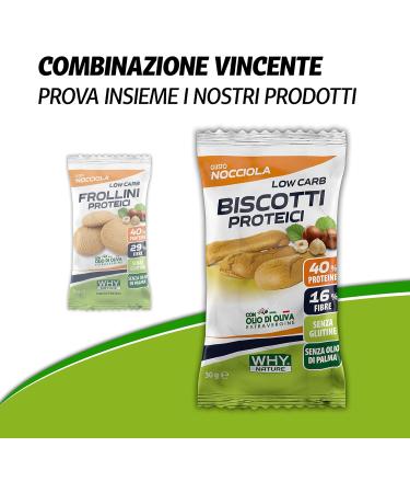  WHY NATURE WHY NATURE LOW CARB PROTEIN FROLLINES Gluten-free protein Frollins for a protein-packed breakfast Hazelnut Flavor 30g - Buy Online on GoSupps.com
