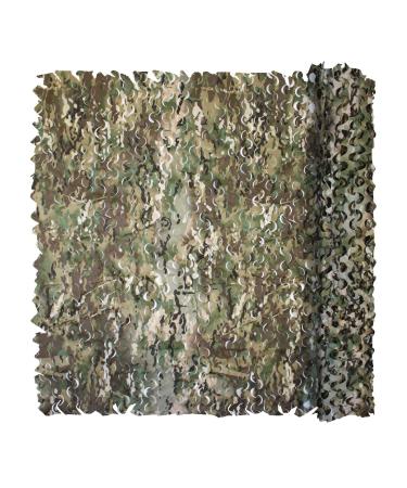 Fousam Camo Netting, Camouflage Military Hunting Nets Lightweight Sunshade Durable for Hunting Blind Covering Shooting Decoration Camping Party with Woodland Deser Cp Multicam 5ft*13.12ft(1.5m*4m)
