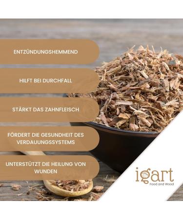 IGART Oak bark 200g Oak Bark Dried Herb Quercus Cortex Natural Medicine Health and Vitality Antiinflammatory and antifungal - Buy Online on GoSupps.com