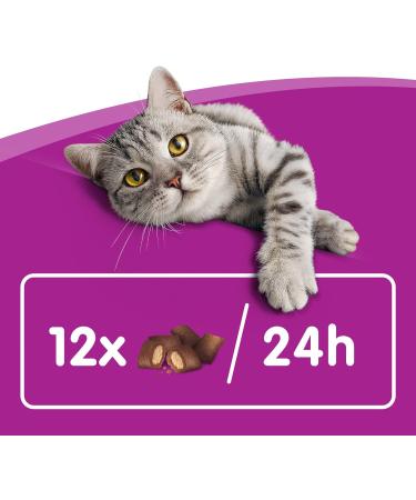 Whiskas Crispy Bags for Adult Cats - Low-Calorie Beef Snacks | 8 x 60g - International Shipping - Buy Online on GoSupps.com