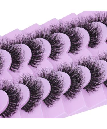 FANXITON 8D Curl Mink Lashes 7 Pairs Multipack - Natural Wispy False Eyelashes for Full Volume - C-16MM-03 - Buy Online on GoSupps.com