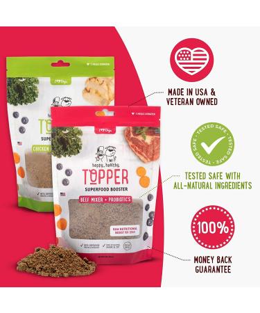 iHeartDogs Freeze-Dried Raw Dog Food Topper - Grain-Free Beef Superfood Meal Mixer 3oz - Buy Online on GoSupps.com