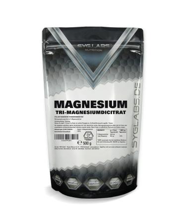 Syglabs Nutrition Syglabs Magnesium Citrate Powder Trimagnesium Citrate 500 g No fillers or additives Vegan Citrate