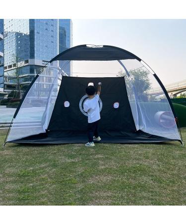 T up Golf Net with Hitting Mat - 10x7ft Practice Driving Net for Golfers - Indoor/Outdoor Use - Perfect Gift for Golf Swing Training - Black 1 Pack - Buy Online on GoSupps.com