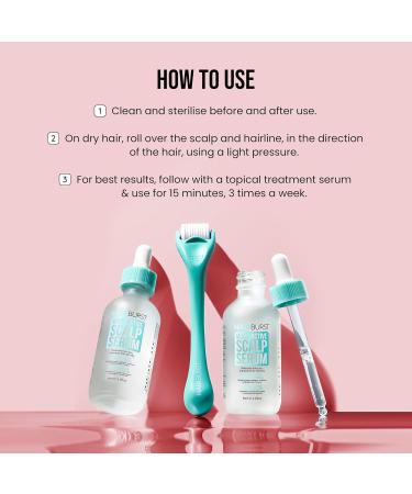 Hair Burst 0.25mm Microneedling Roller for Hair Growth - Stimulates Scalp, Boosts Collagen - Ideal for Women & Men with Thinning Hair - Buy Online on GoSupps.com