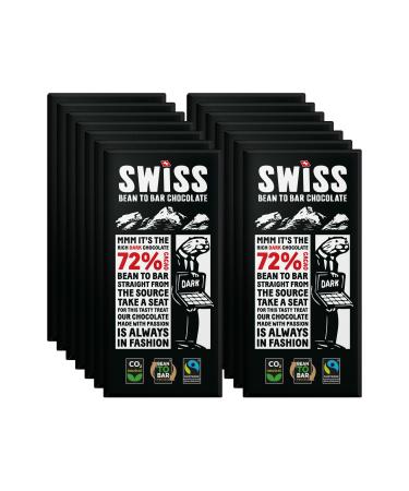 Swiss Chocolat suisse foncé 72 % cacao 14 x 100 g