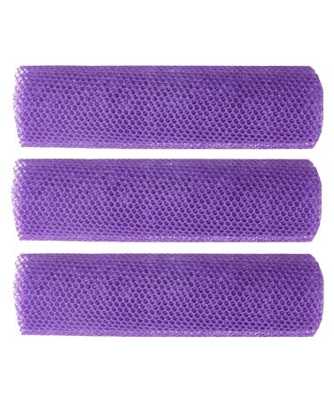 Long Net Bath Sponge - African Mesh Cloth Net Scrubber Bath Towel Dead Skin Removal Bath Sponges for Women & Men Purple