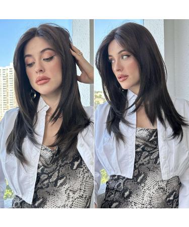 HAIRCUBE Long Brown Lace Wig - Middle Part Natural Style for Daily Wear - Buy Online on GoSupps.com