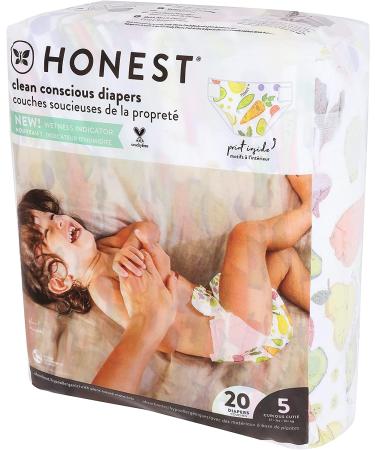 The Honest Company - Eco-Friendly and Premium Disposable Diapers - Pandas  Size 5 (27+ lbs)  20 Count - Buy Online on GoSupps.com
