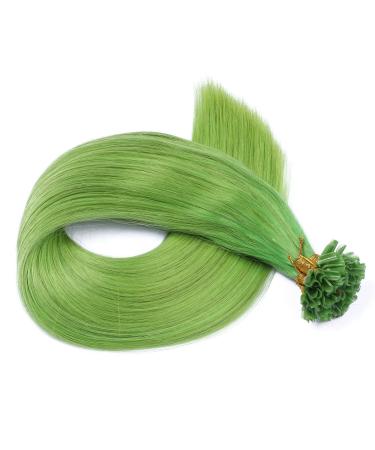 Keratin bonding - # green - 60cm - 200 strands - 1g - 100% real hair hair extension U -tip extensions very high quality by Novon hair extent