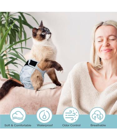 Paw Legend Reusable Cat Diapers (3 Pack) - High Absorbency for Female & Male Cats - Easy to Use Enchanting Design Safe & Comfortable - X-Small Morandi Color - Buy Online on GoSupps.com