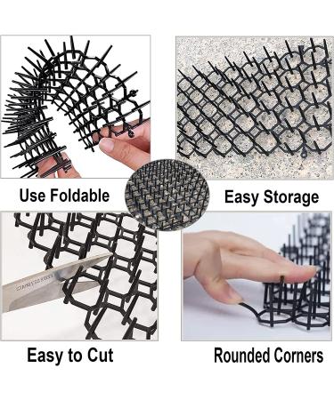 Set of 12 HZXMKB Cat Repellent Outdoor Indoor Scat Mats - Garden Plastic Spikes Scratch Network - Stop Dogs and Cats - Animal Barrier - Buy Online on GoSupps.com