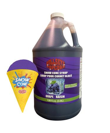 Bullseye popcorn Snow cone syrup Grape 3.8L / 128FL oz
