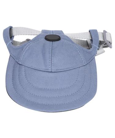 Pet baseball hat dog baseball cap adjustable dog cap sun protection cap dog outdoor sport sun protection baseball hat with ear holes for puppies Small medium dogs blue M. hair accessories