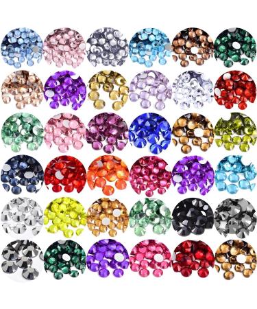 Flatback Rhinestones Round Gems for Nail Art & Crafts - 1250Pcs SS20 5mm Orange Glitter Crystals for DIY Bags Clothes & Shoes - Buy Online on GoSupps.com