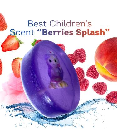 Natural Soap Bar for Kids with Surprise Mermaid Toy | Safe Ingredients & Sweet Berries Scent | Made in USA | Perfect for Everyday Routine - Buy Online on GoSupps.com