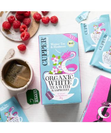 Cupper Organic White Tea with Raspberry 20 Bags | Premium Quality Naturally Delicious 34g - Buy Online on GoSupps.com