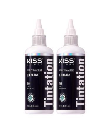 Kiss Tintation Semi-Permanent Hair Color 5 Ounce (Jet Black (2 Pack)) - Buy Online on GoSupps.com