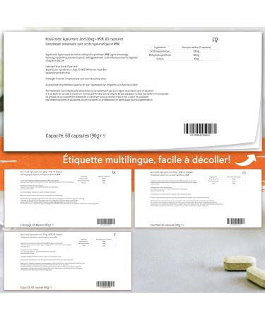 Now Foods Hyaluronic Acid + MSM 50mg 60 Vegan Capsules Lab Tested Soy Free Gluten Free Non-GMO Vegetarian - Buy Online on GoSupps.com