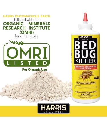 Harris Bed Bug Killer Diatomaceous Earth Powder - 9oz | Effective Pest Control Solution - Buy Online on GoSupps.com